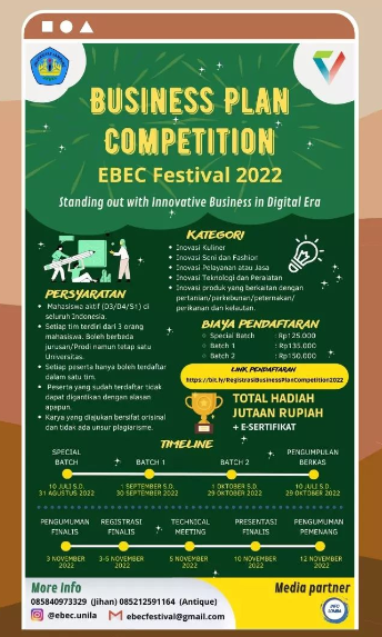 info lomba business plan 2022